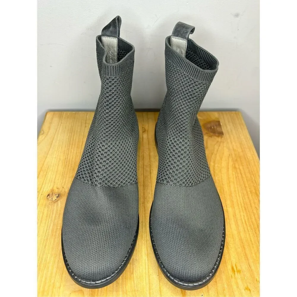 Eileen Fisher Women's Jude Stretch‎ Knit Ankle Bootie Graphite Size 6.5
